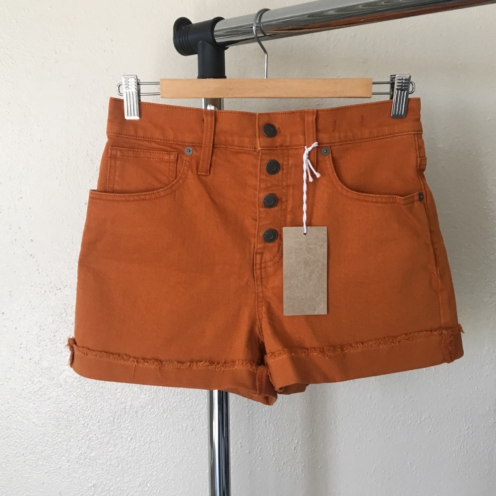 Madewell High-Rise Denim Shorts Garment-Dyed Sz 25 - Picture 5 of 6
